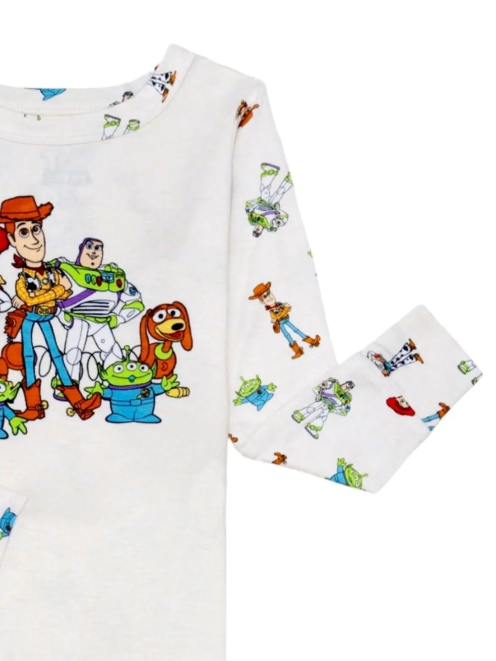Toy Story Gang White 2 PC Unisex Pajama Set 5T NWT